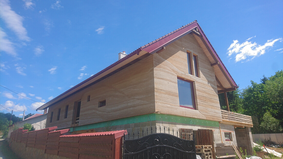 Stavba z konopného betónu, okres Prešov
